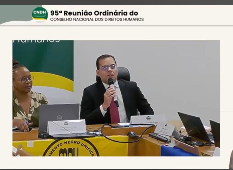 Integrante do Coletivo Transforma MP participa de Reunião Ordinária do CNDH para falar sobre os direitos da população de rua